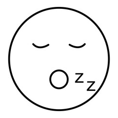 Vector Sleeping Outline Icon Design