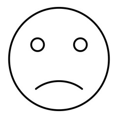 Vector Sad Outline Icon Design