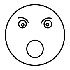 Vector Surprised Outline Icon Design