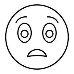 Vector Confused Outline Icon Design
