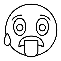 Vector Hot Outline Icon Design