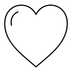 Vector Heart Outline Icon Design