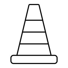 Vector Cone Outline Icon Design