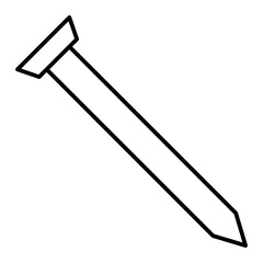 Vector Nail Outline Icon Design