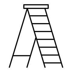 Vector Ladder Outline Icon Design