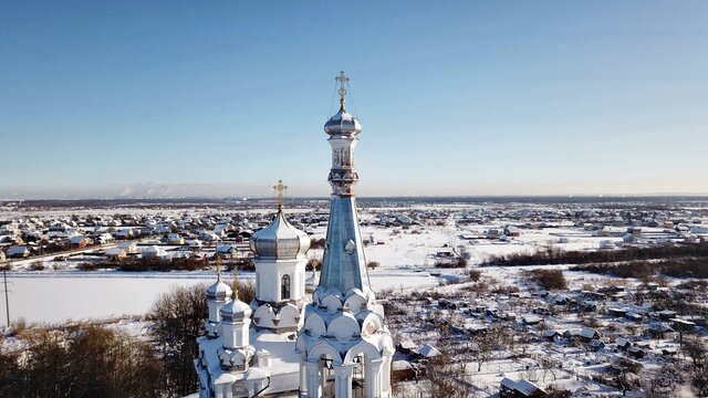 A bird's-eye view of the temple.