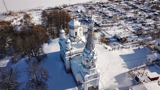 A bird's-eye view of the temple.