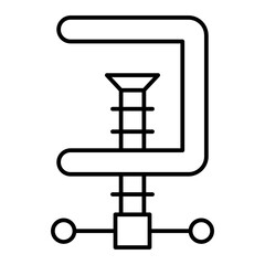 Vector Vise Outline Icon Design
