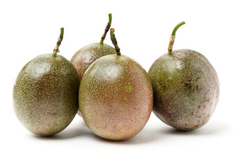 Passion fruit on white background