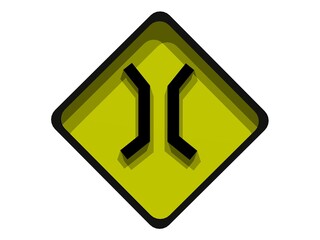yellow traffic sign