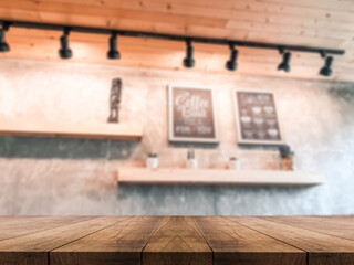  3D rendering, wooden top table on isolate blur and bokeh background