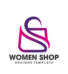 Smart women Creative logo templates made for online shopping.