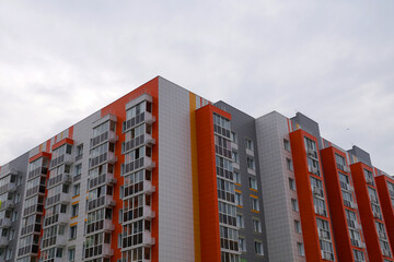modern facade of a residential high-rise building
