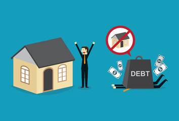 No debt makes it possible to buy a house