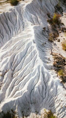 Fototapeta na wymiar aerial view of white chalk cliffs . drone shot