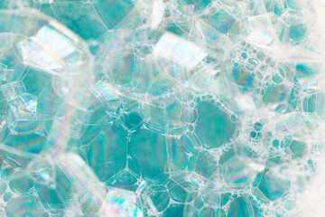 bright blue bubble and foam background