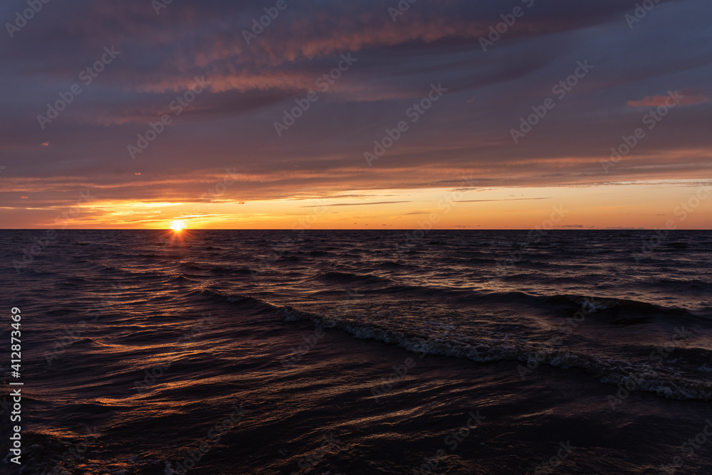 Wall mural Sea sunset