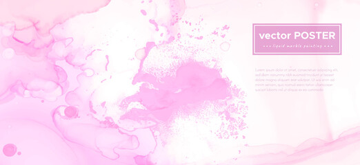 Rose Elegant Background. Liquid Marble Paper. Vintage Modern Banner. Ink Wallpaper. Chic Elegant Background. Watercolor Wedding Design. Fluid Print. Luxury Frame. Pink Elegant Background.