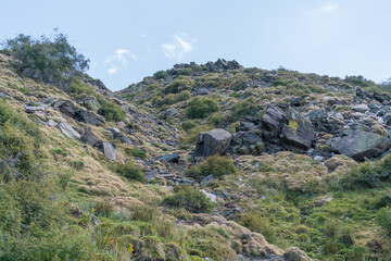 side of a mountain in Sierra Nevada in southern Spain