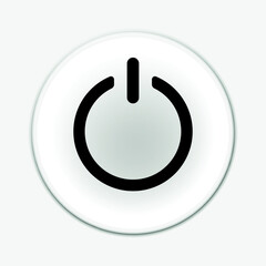 Power button icon illustration in a trendy design. Vector