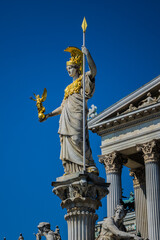 Pallas Athena fountain with 5 m tall statue of the Goddess of Wisdom (Pallas-Athene-Brunnen, 1898),...