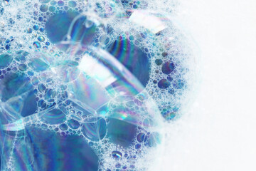 blue foam and bubbles background