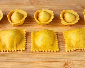 Handmade Ravioli and Tortelli ( big tortellini )