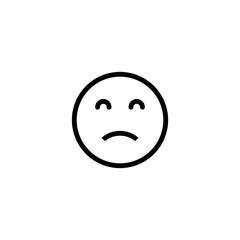 Bad Face Emoticon Icon Design Vector