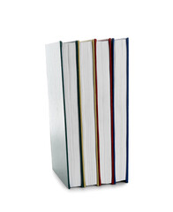 Blank books on white background