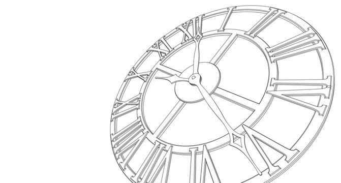 clock graphic symbol 3d illustration