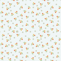 seamless small vector flower design pattern  on    background
