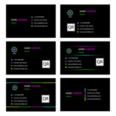 Business cards black color