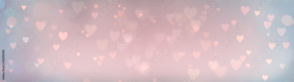 Wall mural abstract heart background banner - valentine's day, mother's day, birthday wallpaper - happy valenti