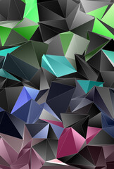 3d Triangles, abstract  background. Design wallpaper.