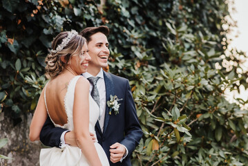 Just married husband and wife