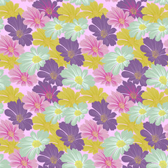 seamless small vector flower design pattern  on  background