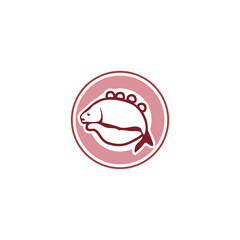 vector illustration of vintage fishing emblems, labels, 
badges, logos. Layered, isolated on white background