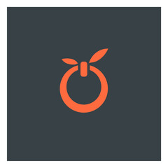 Orange design Vector icon illustration design, 
Vector orange logo in a modern flat style