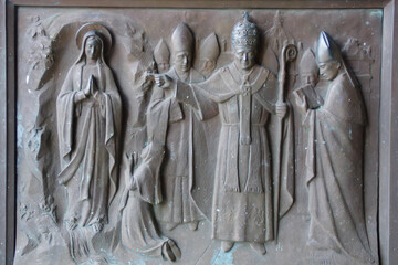 Castelpetroso - Molise - Basilica Minore dell'Addolorata Sanctuary - Details of religious scenes of...