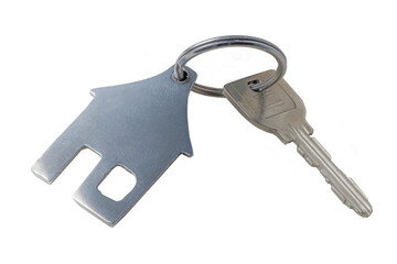 家の形のキーホルダーのついた鍵