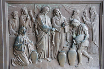 Castelpetroso - Molise - Basilica Minore dell'Addolorata Sanctuary - Details of religious scenes of...