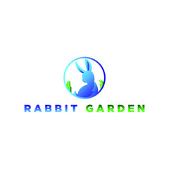Blue Gradient Rabbit Logo Design for Business and Company