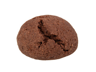 Yummy cocoa chocolate cookies isolated on the white background