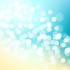 Summer gradient background. Blurred backdrop with bokeh effect. Vector illustration for your graphic design, banner, travel poster, summer card