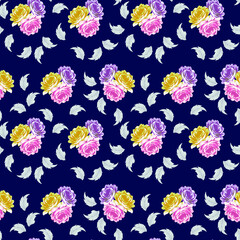 seamless small vector flower design pattern  on    background