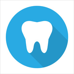 Tooth icon. Tooth icon in flat style. Vector illustration