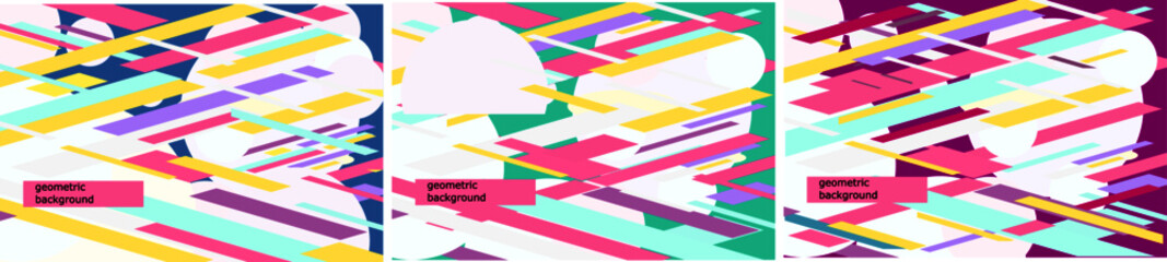 Abstract colorful background set. Multicolor vector design collection. Abstract colors wallpaper illustration