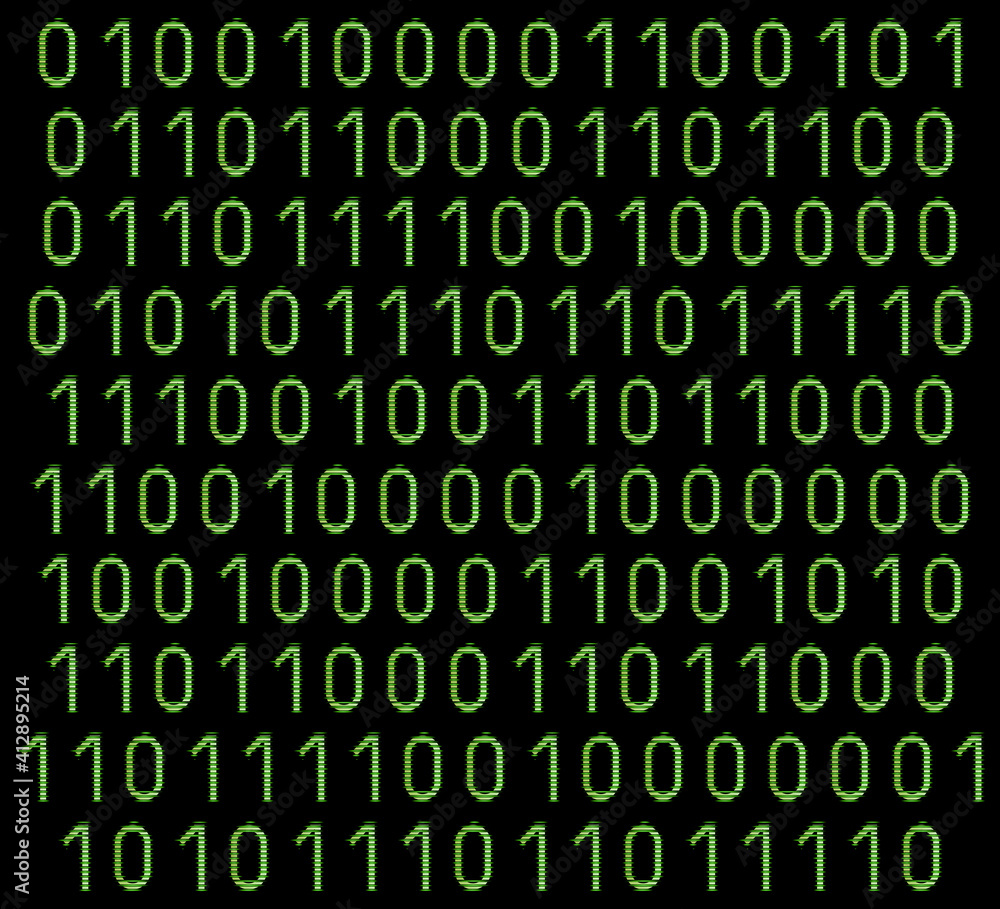Fototapete abstract binary code background. vector illustration.