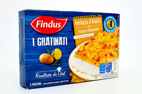 Italy &ndash; February 11, 2021: FINDUS Alaskan Cod. Findus is a frozen food brand of Nomad Foods Group