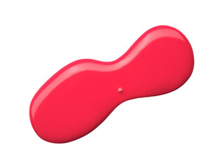 Blot of red nail polish isolated on white